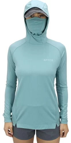 Aftco Womens Adapt Performance Hood - Aquifer - Large
