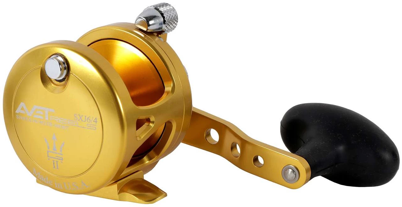 Avet SXJ 6/4 G2 NGP 2-Speed Reel - Gold (No Glide Plate) 2 Avet SXJ 6/4 G2 NGP 2-Speed Reel - Gold (No Glide Plate) - Image 2