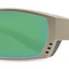 Costa Del Mar Tuna Alley Sunglasses - Sand/Green Mirror 580G