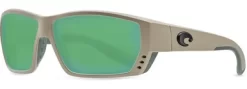 Costa Del Mar Tuna Alley Sunglasses - Sand/Green Mirror 580G