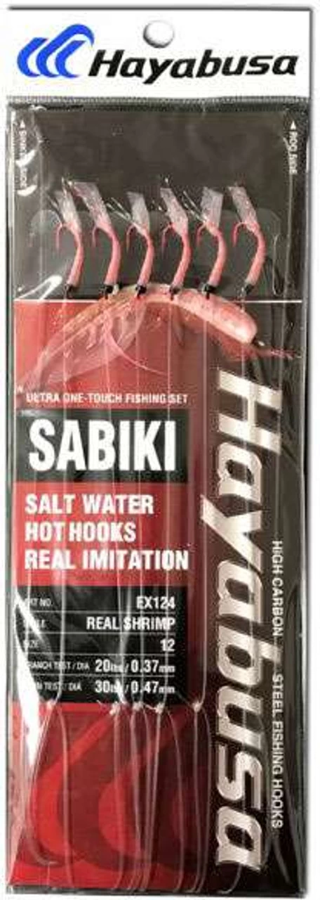 Hayabusa Sabiki Saltwater Hot Hooks - Red - Real Shrimp 1 Hayabusa Sabiki Saltwater Hot Hooks - Red - Real Shrimp