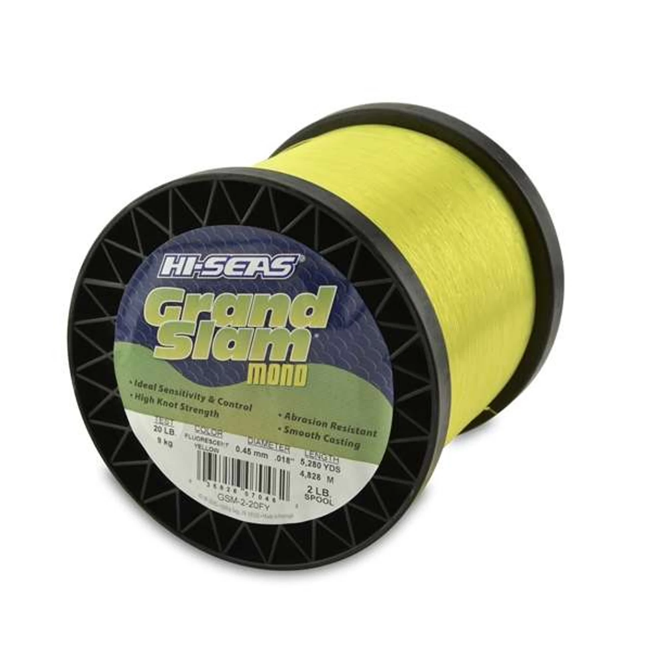 Hi-Seas Grand Slam Mono 2 Lb. Spool Fluorescent Yellow 1 Hi-Seas Grand Slam Mono 2 Lb. Spool Fluorescent Yellow