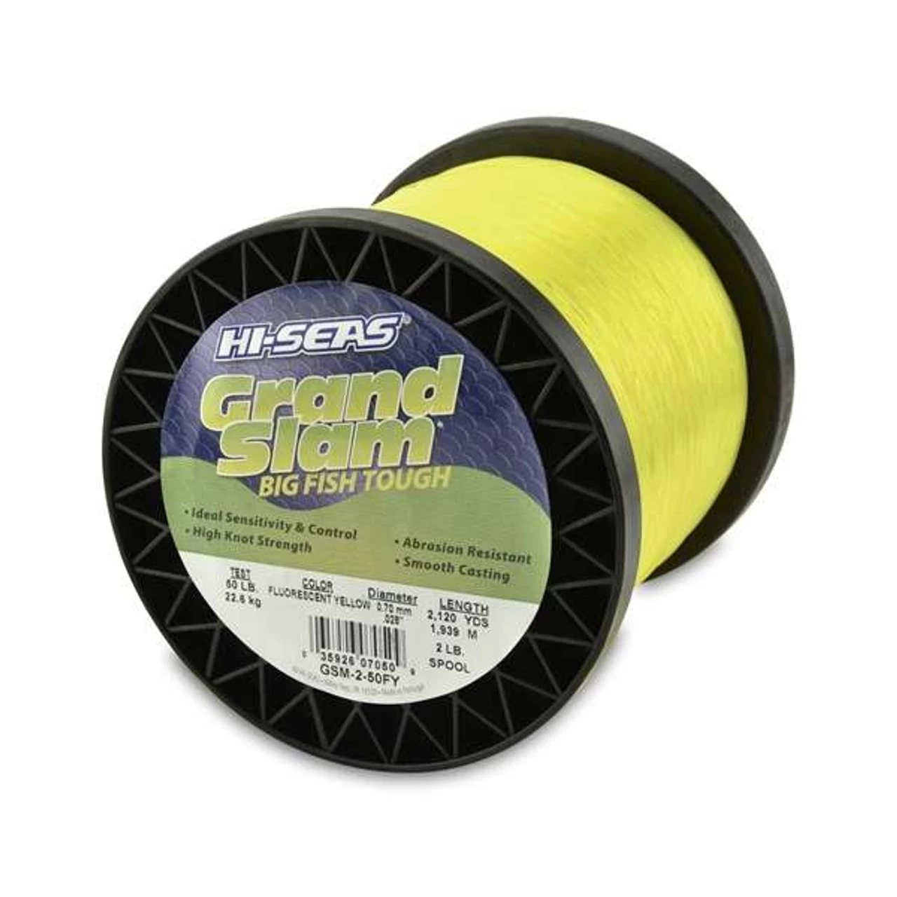 Hi-Seas Grand Slam Mono 2 Lb. Spool Fluorescent Yellow 5 Hi-Seas Grand Slam Mono 2 Lb. Spool Fluorescent Yellow - Image 5