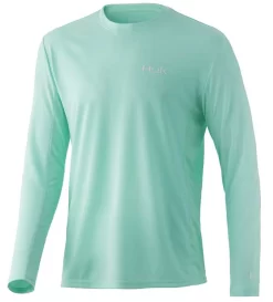 Huk Icon X Long Sleeve Shirt - Beach Glass - Large