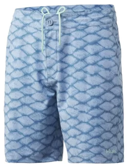 Huk Pursuit Scaled Dye Boardshort - Blue Fog - 34