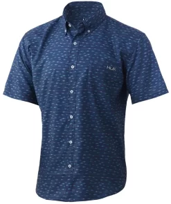 Huk Tuna School Teaser Short Sleeve Shirt - Sargasso Sea