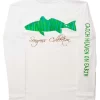 IBig Seagrass Redfish Performance Long Sleeve Shirt - White - 3X-Large