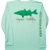 IBig Seagrass Snook Performance Long Sleeve Shirt - Seafoam - Medium