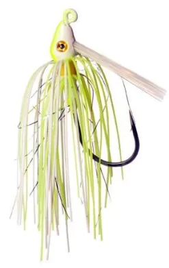 Outkast Tackle Pro Swim Jig - 1/4oz - White/Chartreuse
