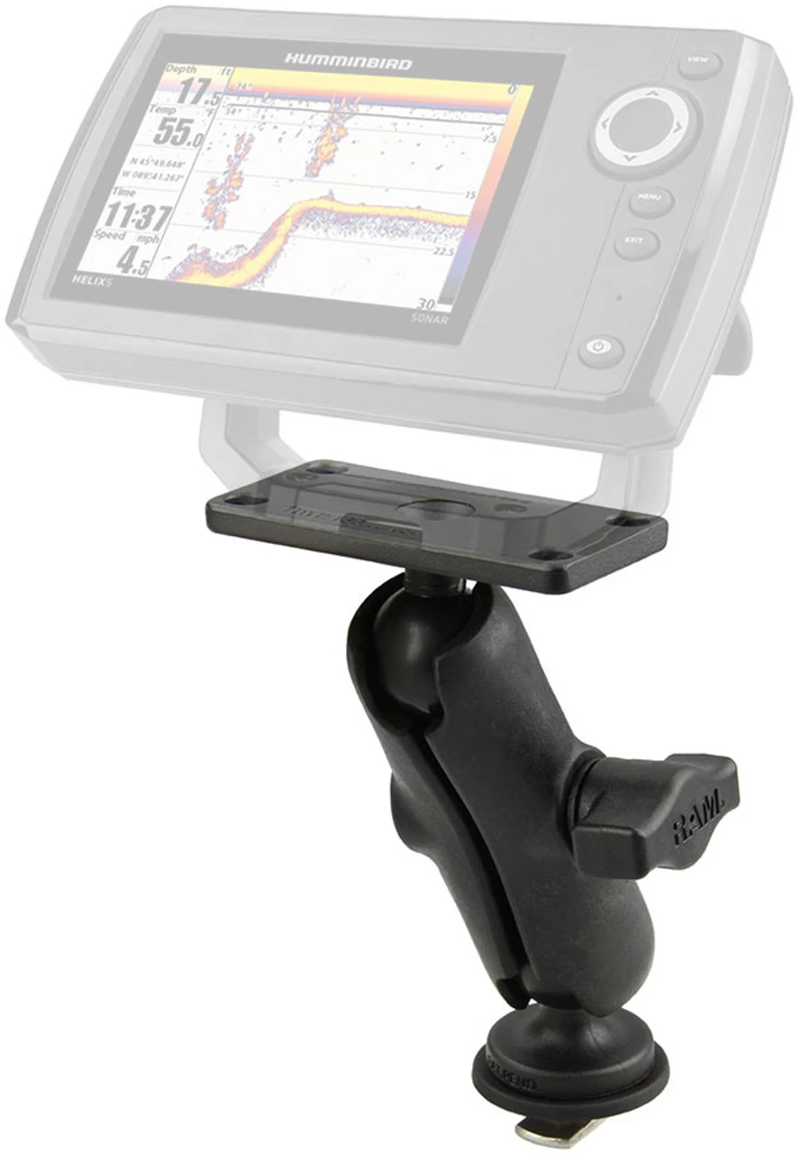 RAM MOUNTS RAM Track Ball Double Ball Mount For Humminbird Helix 5 - B - 1 In. 1 RAM MOUNTS RAM Track Ball Double Ball Mount For Humminbird Helix 5 - B - 1 In.