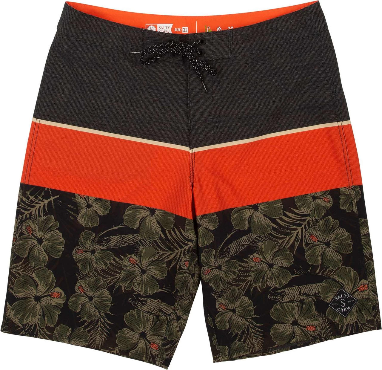 Salty Crew Stacked Boardshort - Military - 31 1 Salty Crew Stacked Boardshort - Military - 31