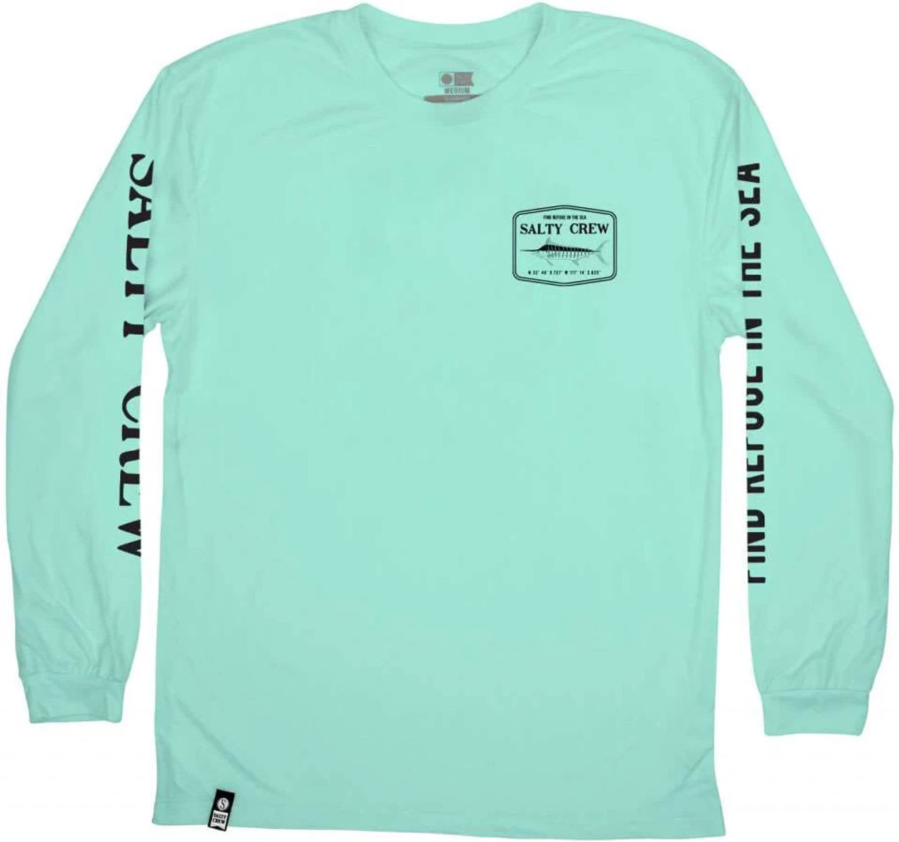 Salty Crew Stealth Long Sleeve Rashguard - Seafoam - Medium 2 Salty Crew Stealth Long Sleeve Rashguard - Seafoam - Medium - Image 2
