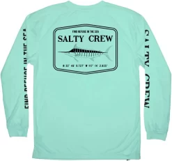 Salty Crew Stealth Long Sleeve Rashguard - Seafoam - Medium