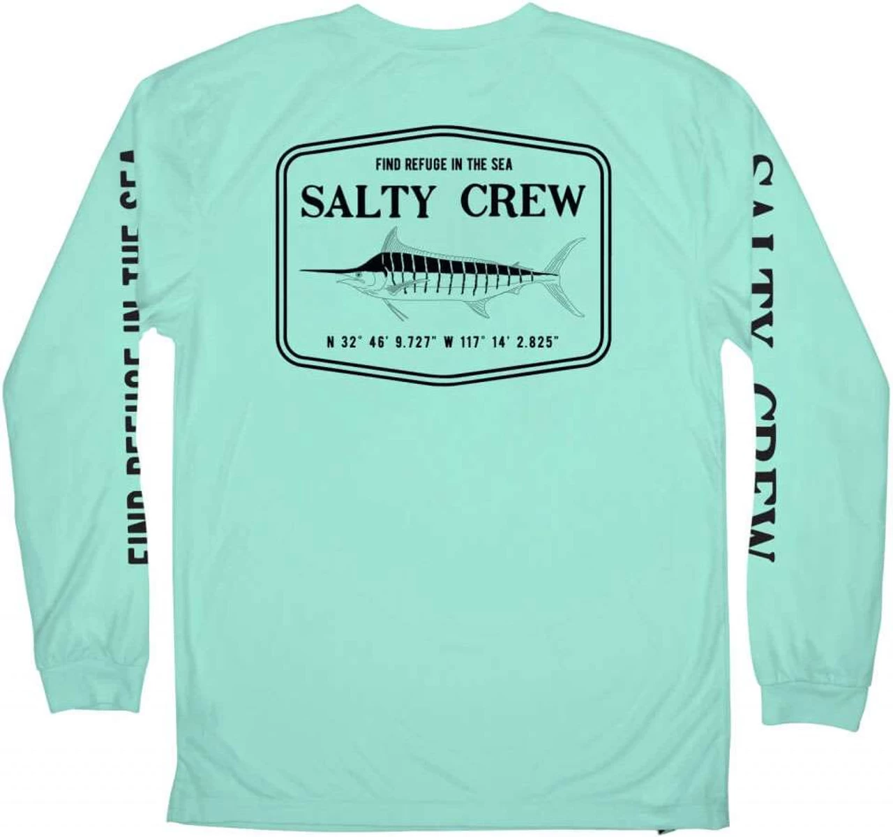 Salty Crew Stealth Long Sleeve Rashguard - Seafoam - Medium 1 Salty Crew Stealth Long Sleeve Rashguard - Seafoam - Medium