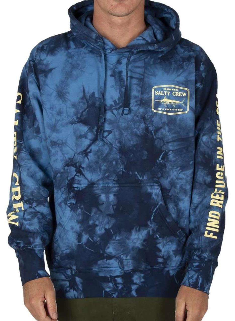 Salty Crew Stealth Tie Dye Fleece - Blue - Large 1 Salty Crew Stealth Tie Dye Fleece - Blue - Large
