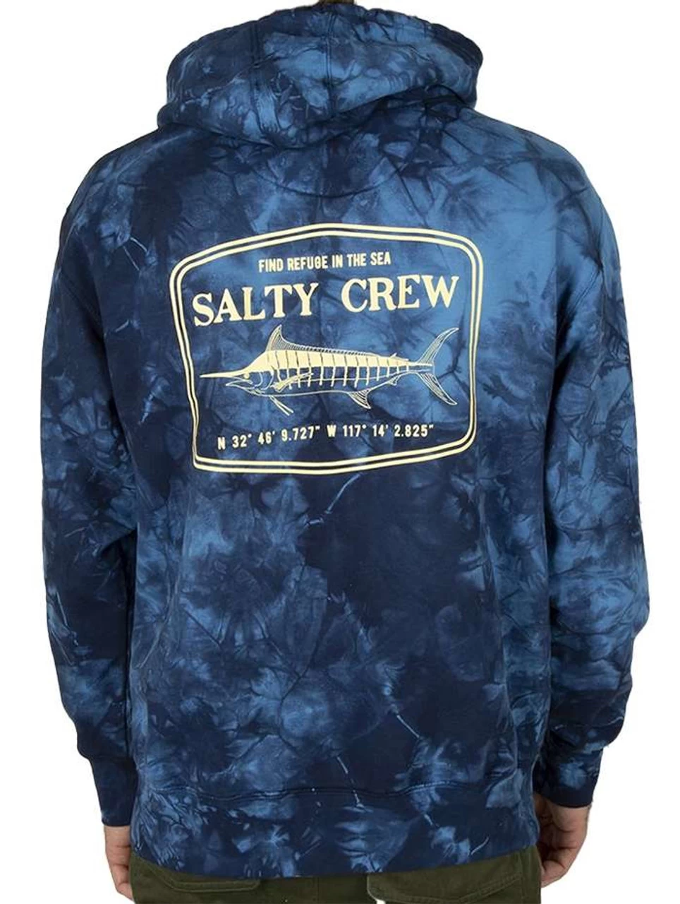 Salty Crew Stealth Tie Dye Fleece - Blue - Large 2 Salty Crew Stealth Tie Dye Fleece - Blue - Large - Image 2
