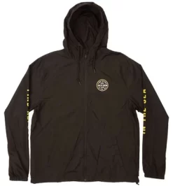 Salty Crew Twin Fin Windbreaker - Black - Large