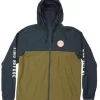 Salty Crew Twin Fin Windbreaker - Olive/Navy - Small