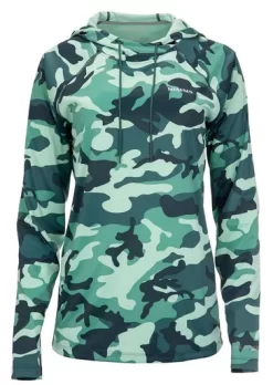 Simms Womens Solarflex Hoody - Woodland Camo Avalon - Medium
