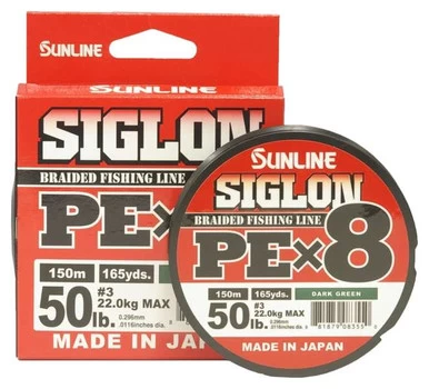 Sunline Siglon PEx8 Braided Line - Dark Green 50lb 1 Sunline Siglon PEx8 Braided Line - Dark Green 50lb