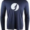 TackleDirect Hook Logo Mens Performance LS Shirt - Navy - Size Large