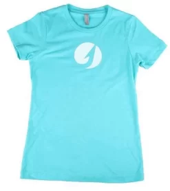 TackleDirect Hook Logo Womens T-Shirt - Tahiti Blue - Size Small