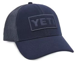 YETI Navy On Navy Patch Trucker Hat