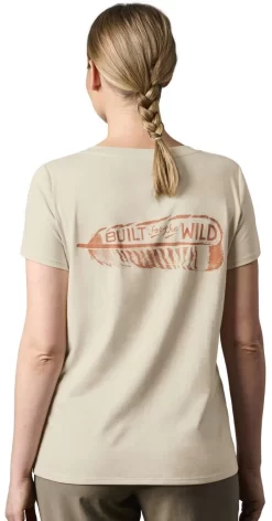 Yeti Womens Turkey Feather Short Sleeve V-Neck